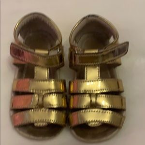 Metallic toddler sandals